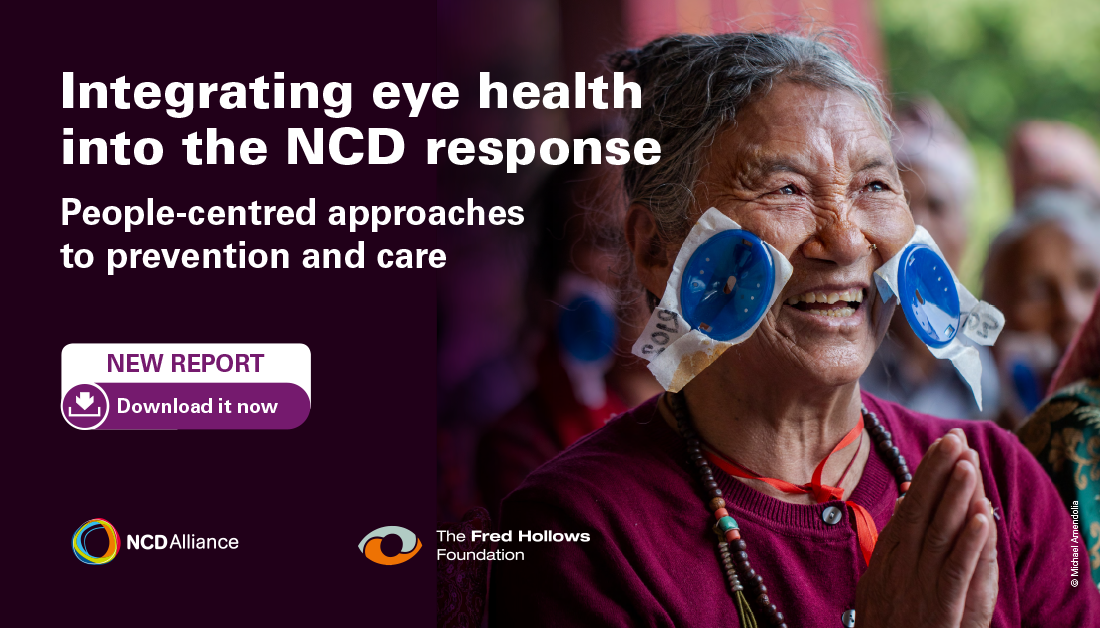 Eye health report cover. Image by NCD Alliance