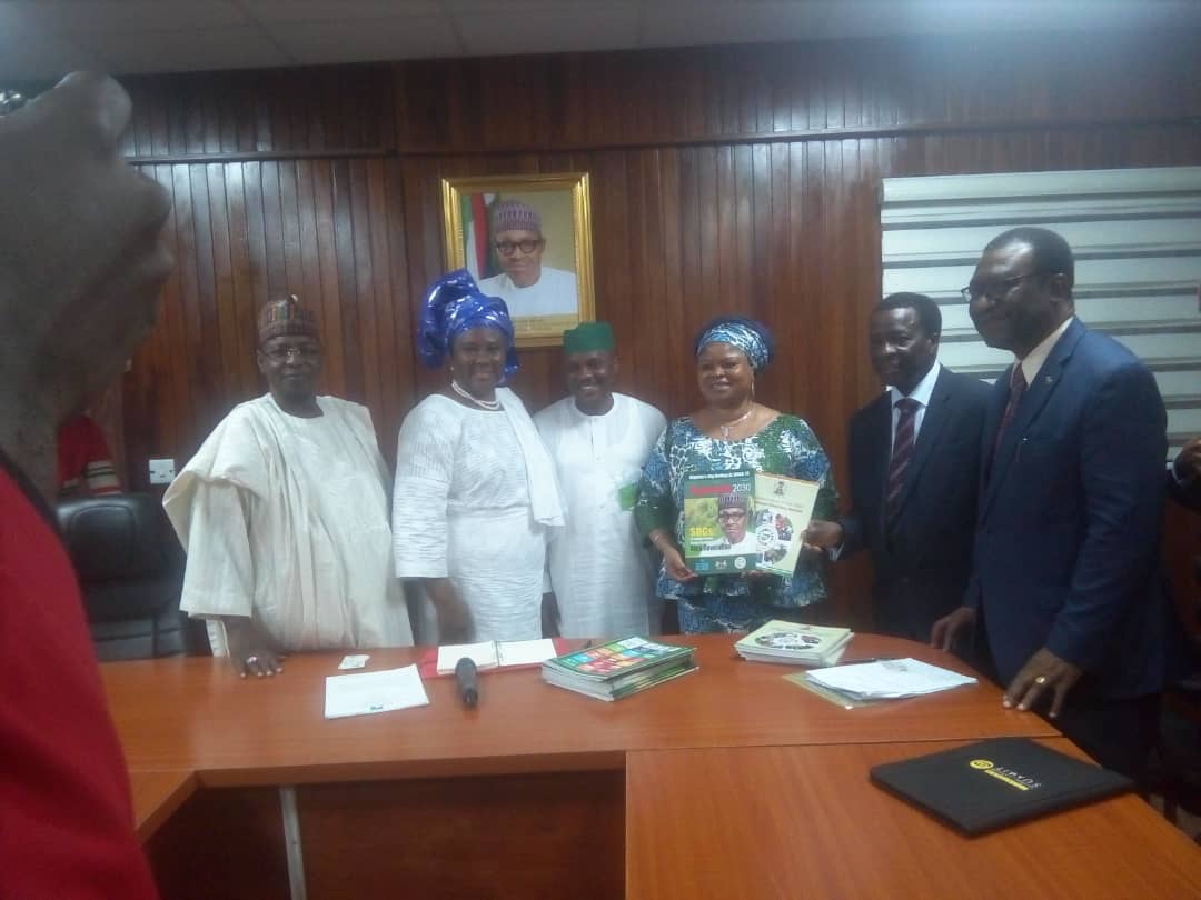 Presentation of Implementation of the SDGs: A National Voluntary Review by Senior Special Assistant to the President on SDGs, Princess Adejoke Orelope-Adefulire to the Vice President, Dr. Kingsley Akinroye