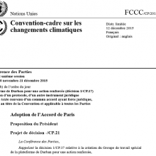 Accord de Paris sur le changement climatique