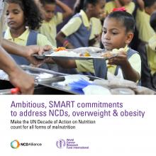 Ambitious SMART commitments to address NCDs, overweight and obesity