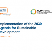 144th WHO EB Statement on Item 5.4: Implementation of the 2030 Agenda for Sustainable Development