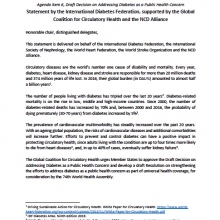 Joint Statement at the 148th session of the WHO Executive Board, Agenda Item 6: item 6, Draft Decision on Addressing Diabetes as a Public Health Concern