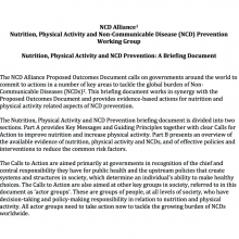 Nutrition, Physical Activity and NCD Prevention - Full briefing paper 