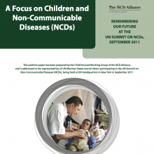 NCD Alliance publication: A Focus on Children &amp; Non-communicable Diseases (briefing, 2011)