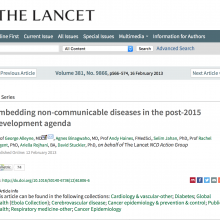 Embedding non-communicable diseases in the post-2015 development agenda