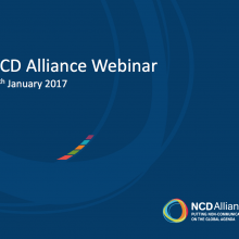 NCD Alliance Webinar, 11 January 2017