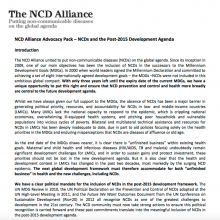 Advocacy Pack: NCDs and the Post-2015 Development Agenda