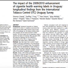 BMJ research paper: Health warning labels in Uruguay