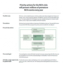 Priority actions for the NCD crisis will prevent millions of premature NCD events every year