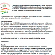 Health in Post-2015 NGO Coalition