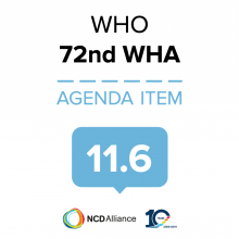 72nd WHO WHA Statement on Item 11.6 Health, environment and climate change