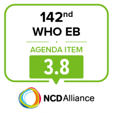 142nd WHO EB Statement on Item 3.8 Preparations for the 3rd UN HLM on NCDs