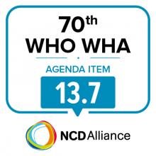70th WHO WHA Agenda Item 13.7: Promoting the health of refugees and migrants