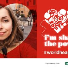 'I'm sharing the power' banner - World Heart Day 2017