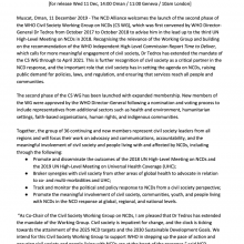 NCDA statement to the launch of Phase II of the WHO Civil Society Working Group on NCDs